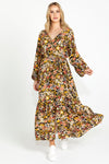 Brigitte Balloon Sleeve Maxi Dress