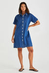 Vale Scalloped Denim Dress