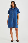 Vale Scalloped Denim Dress