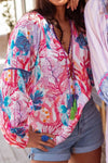 Blue Fish Coral Top