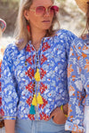 Lila Print Blouse