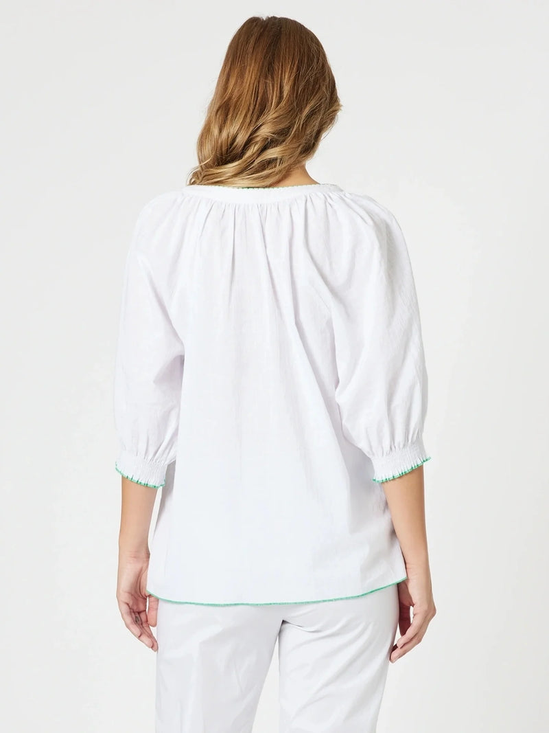 Pina Colada Embroidered Top