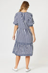 Harlequin Stripe Tier Dress