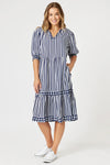 Harlequin Stripe Tier Dress