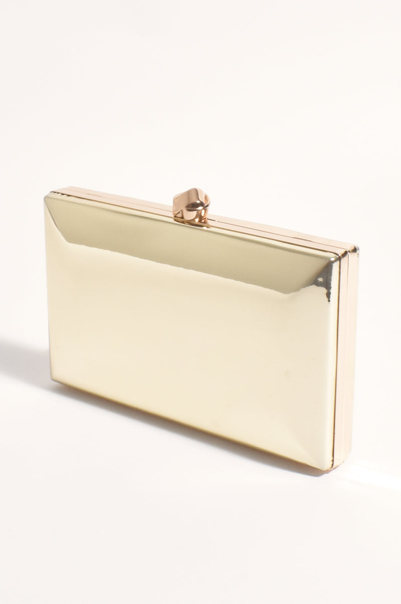 Mira Metallic Stuctured Clutch