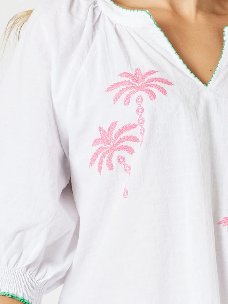 Pina Colada Embroidered Top