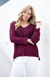 Roll Up Sleeve Knit Top