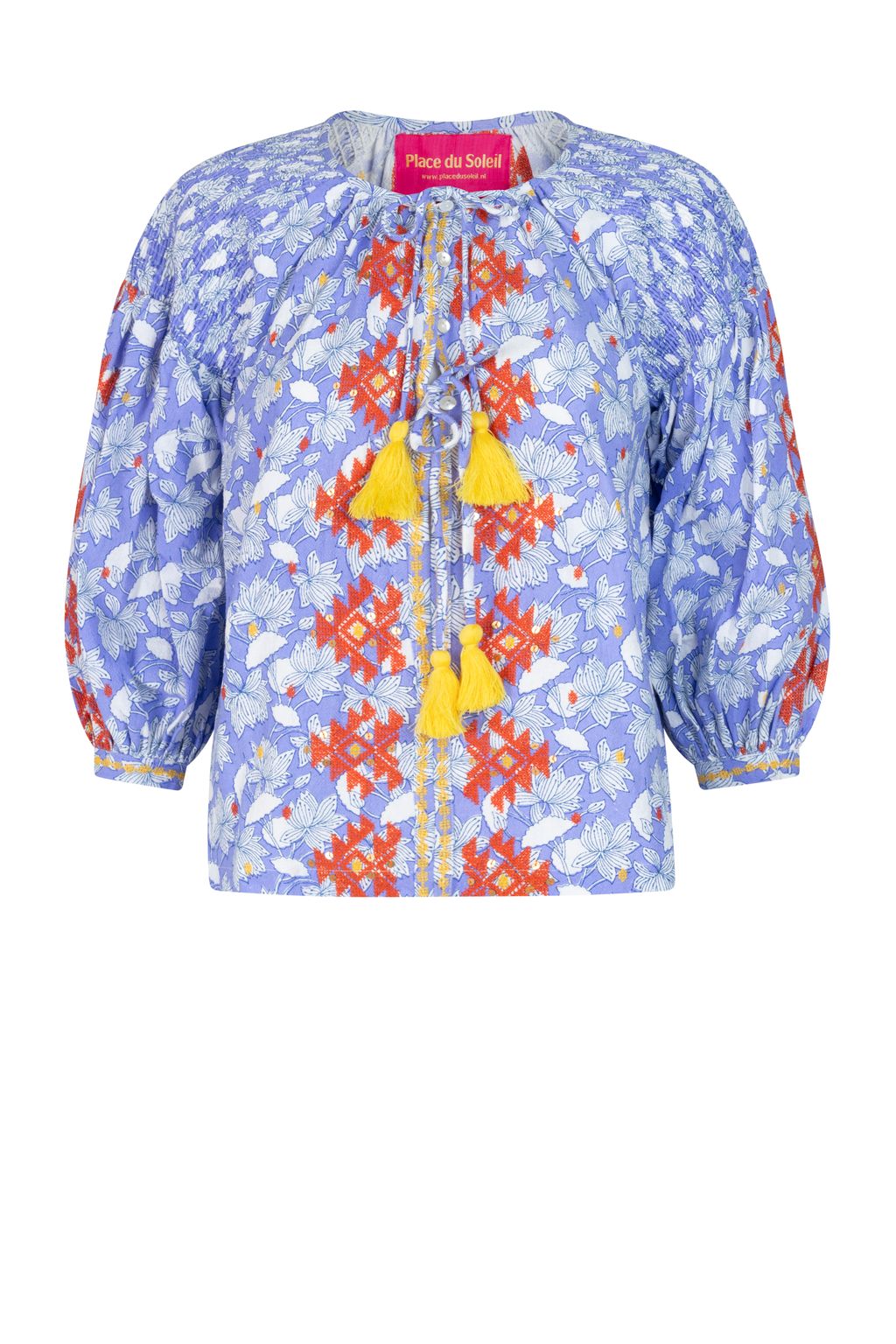 Lila Print Blouse