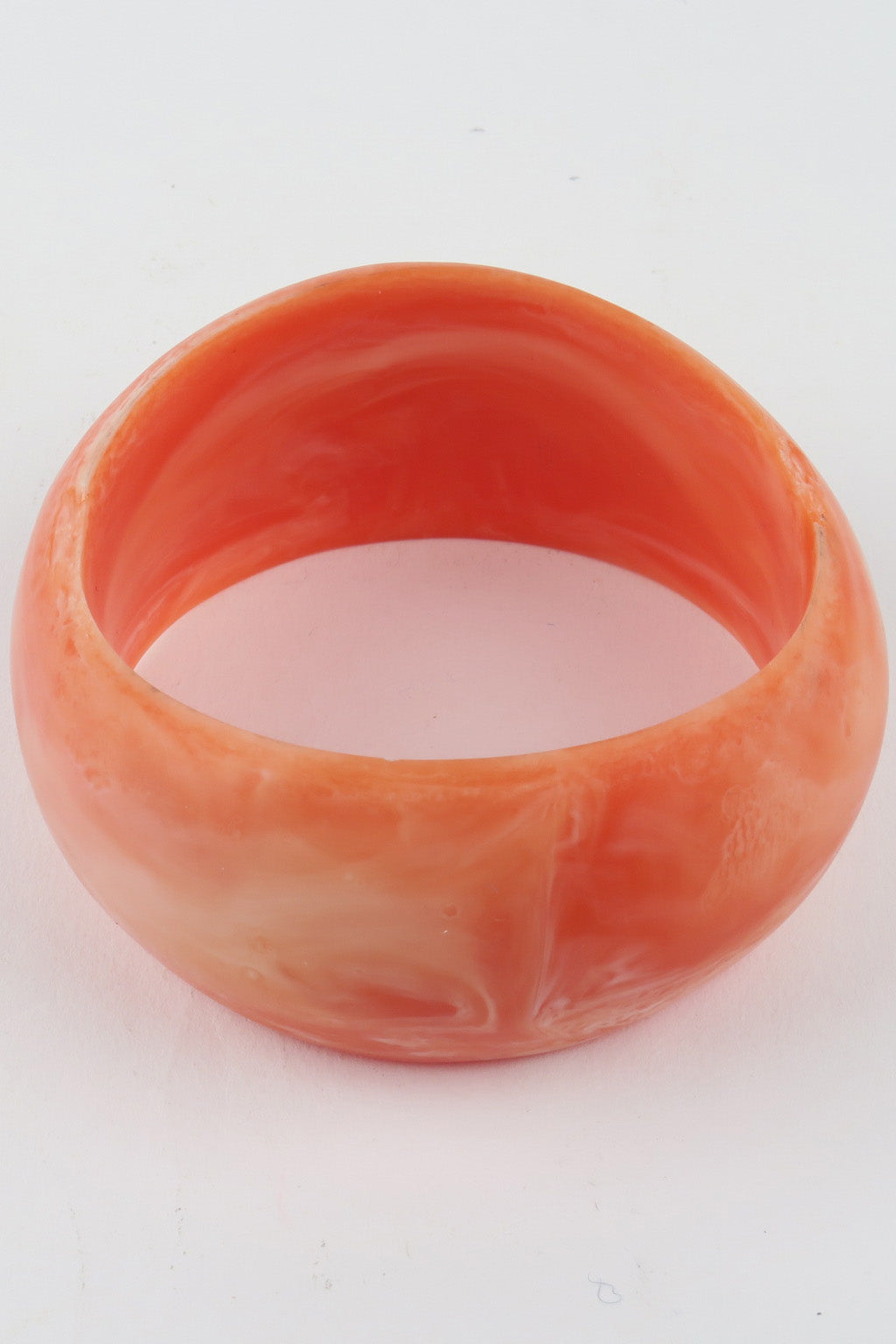 Resin Bangle Orange marble L