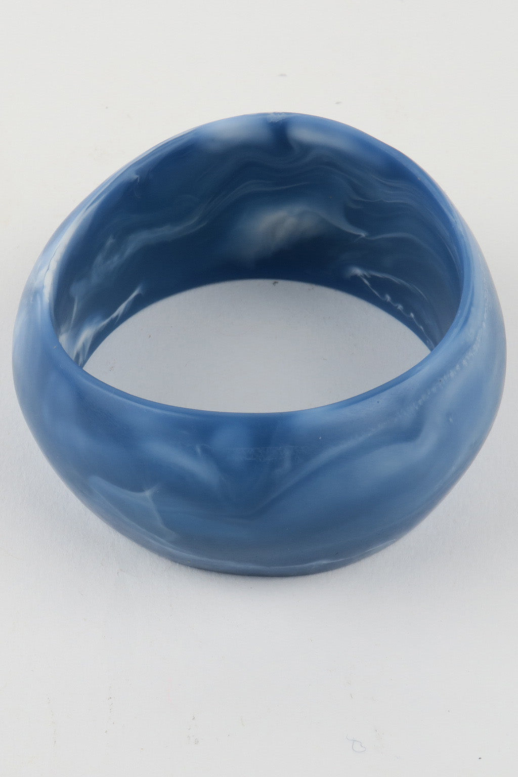 Resin Bangle Denim Marble L