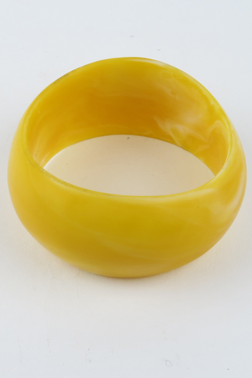 Resin Bangle Yellow Marble L