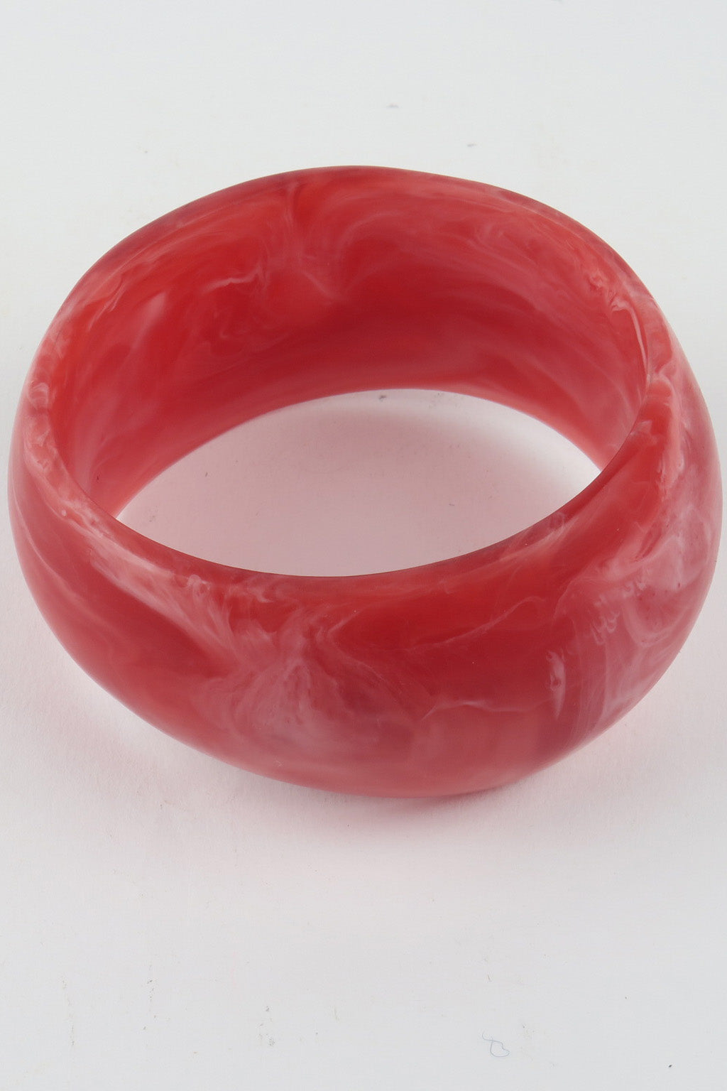 Resin Bangle Red Marble L