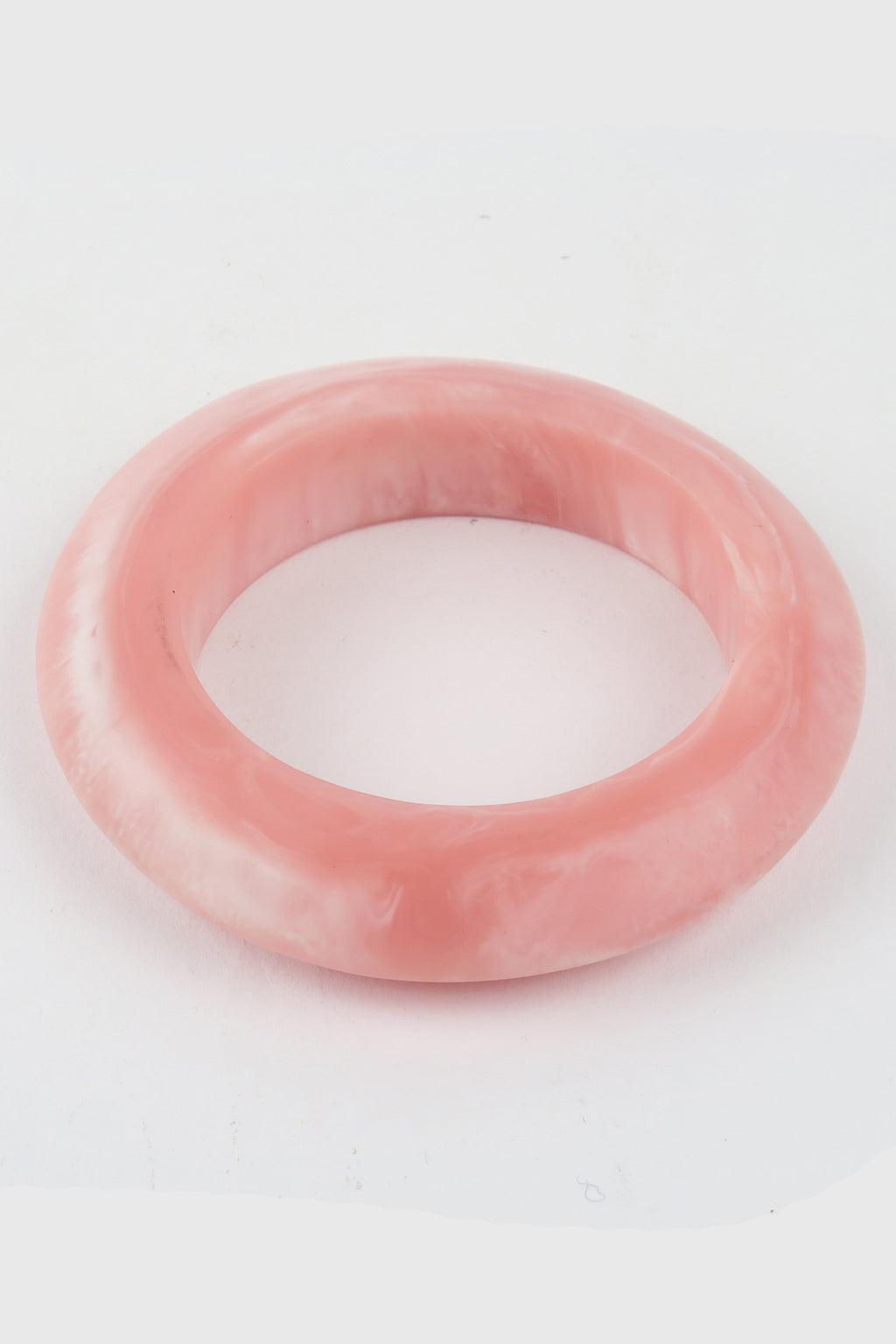 Resin Bangle Peach Marble M