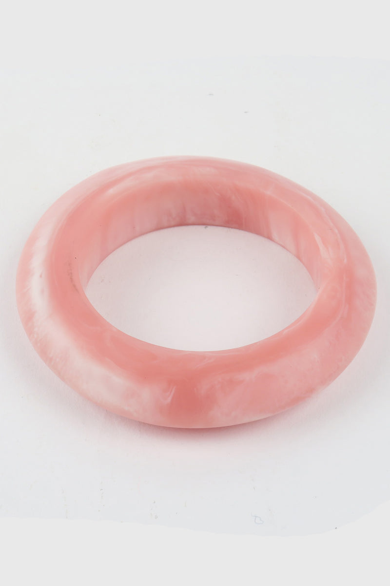 Resin Bangle Peach Marble M