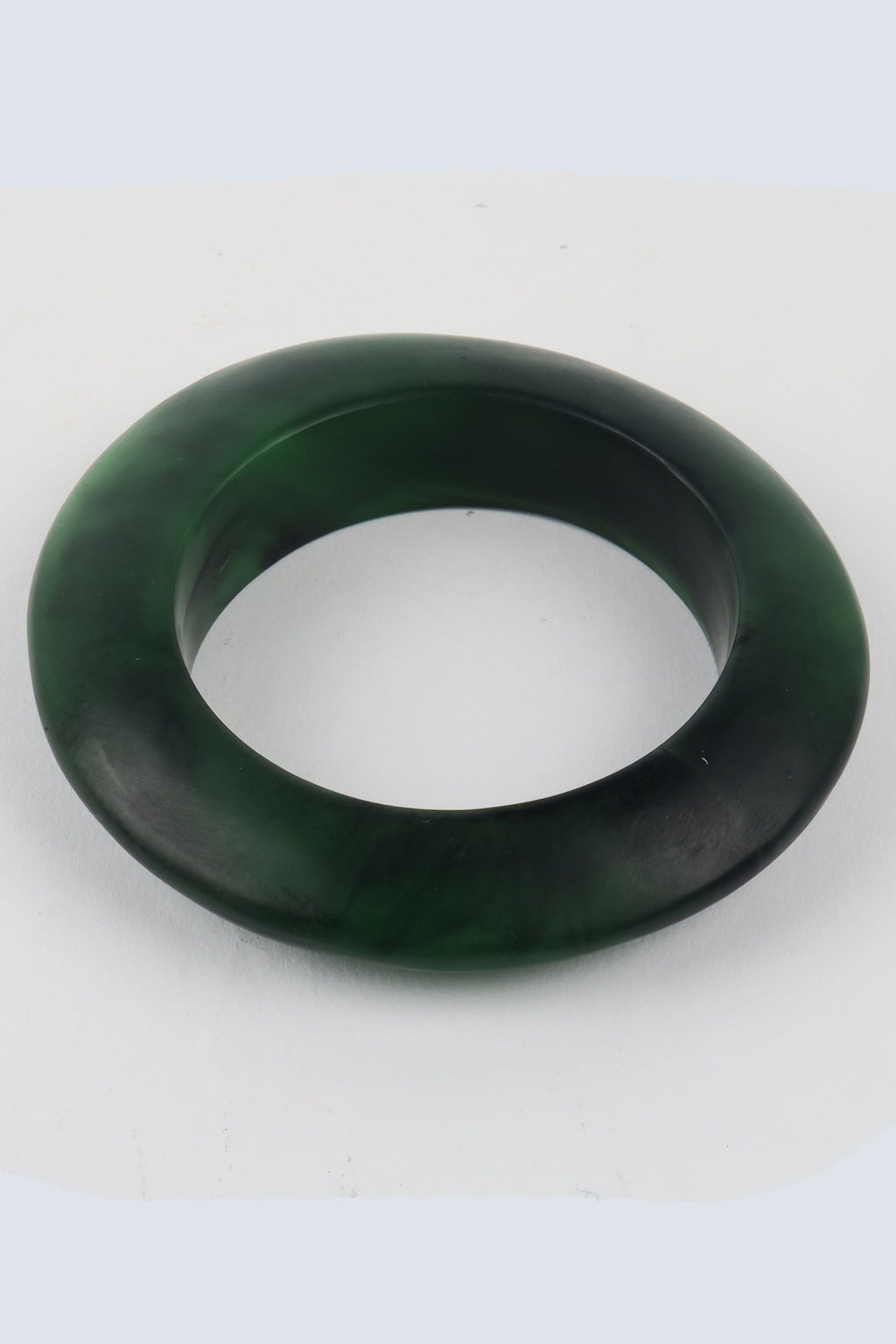 Resin Bangle Green Marble M