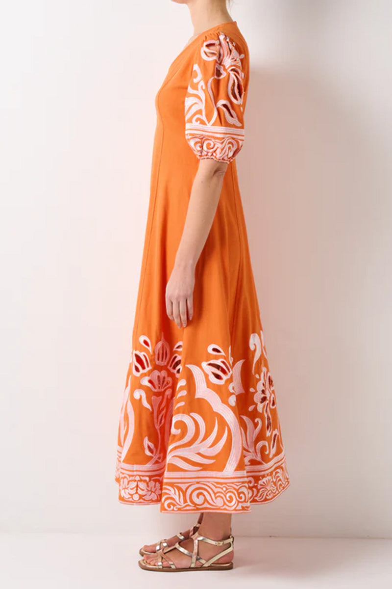 SANTORINI DRESS TANGARINE