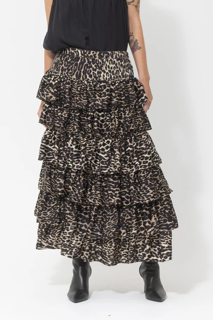 Leopard Print Layer Skirt Zeinert Co