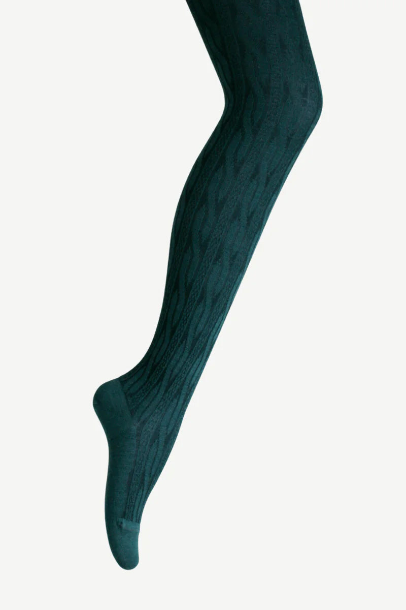 Merino Wool Cable Knit Tights