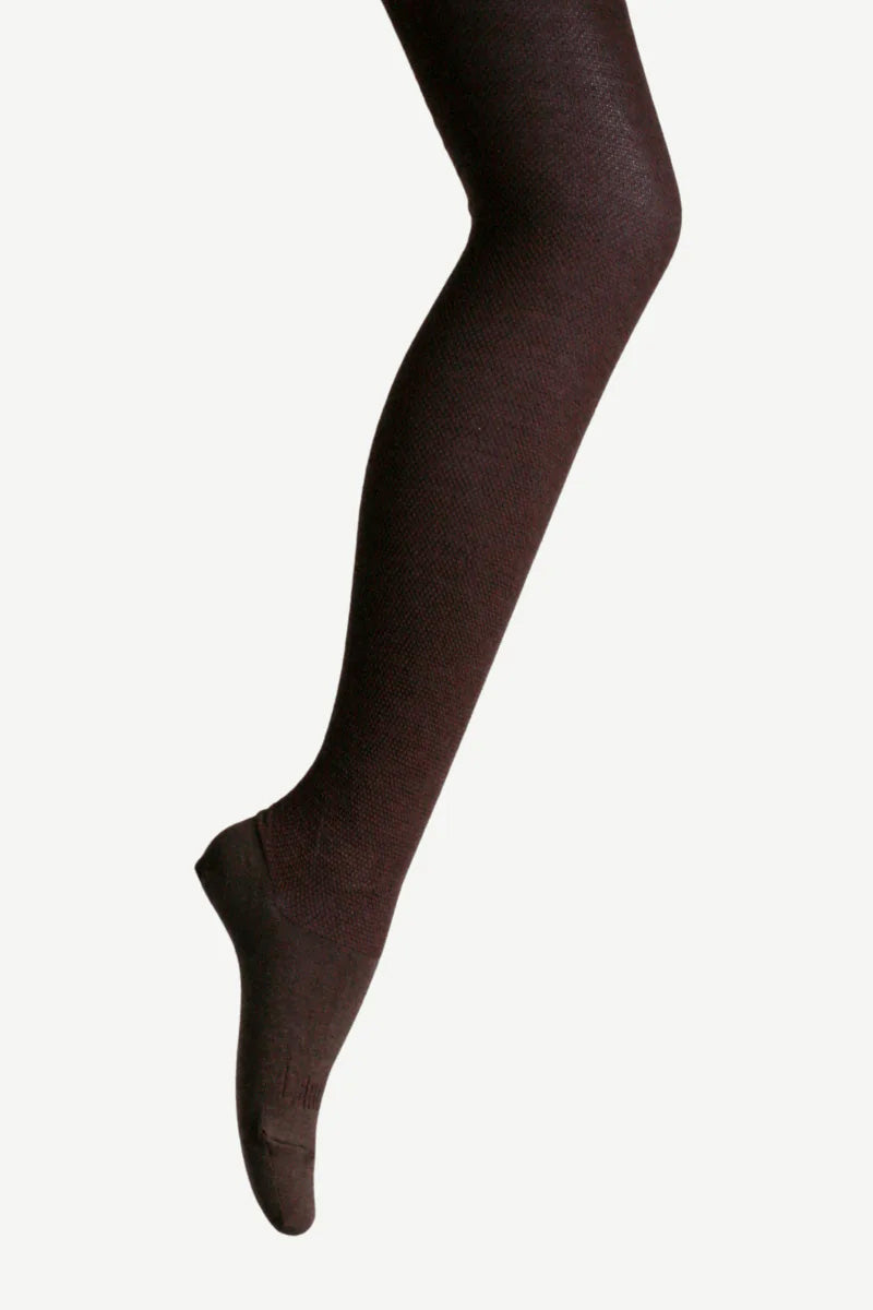 Merino Wool Textured Knit Tights