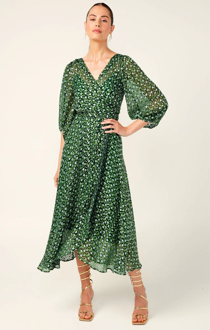 Wonderland Midi Wrap Dress