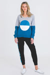 Contrast Circle Sweater