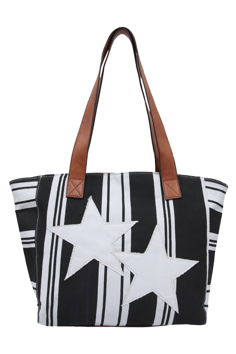 Star & Stripes Canvas Tote Bag