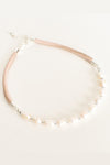 Leather Back Natural Pearl Necklace